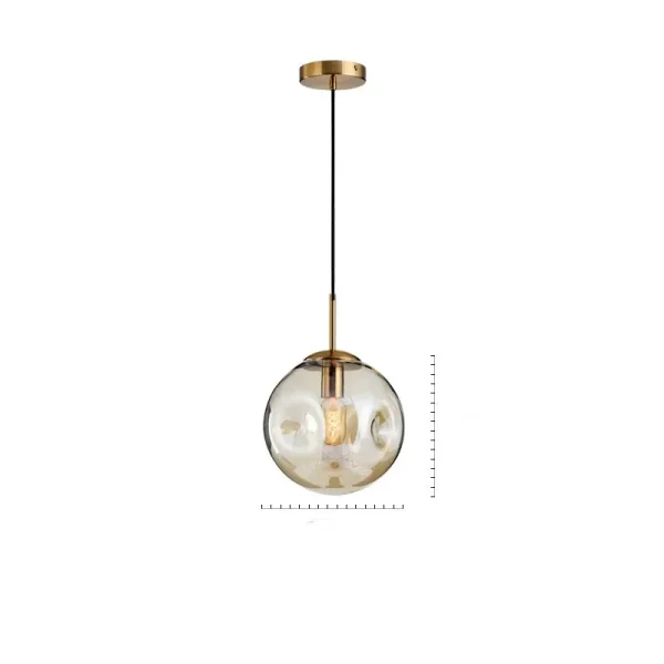 Modern Pendant Lamps Led Glass Ball New Designer Nordic Suspension Hanging Indoor Decor Restaurant Hallway Lighting Gray Light - Image 6