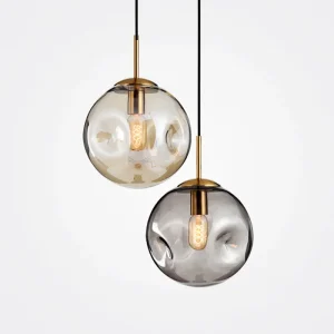 Modern Pendant Lamps Led Glass Ball New Designer Nordic Suspension Hanging Indoor Decor Restaurant Hallway Lighting Gray Light