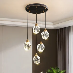 Modern Crystal stair chandelier lights indoor lighting Ceiling lamp hanging light led Chandeliers for living room indoor lightin